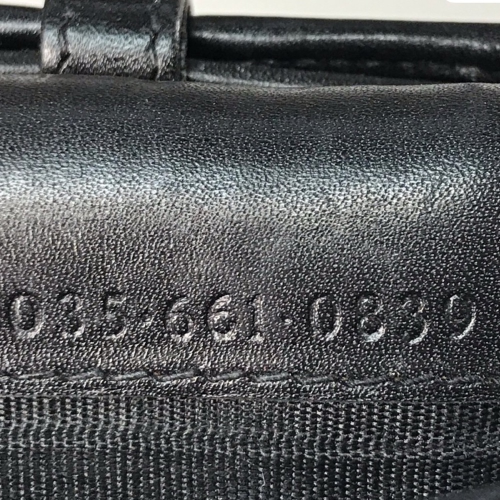 EUC Gucci Black Leather Sherry line twist lock long wallet with box - Picture 6 of 9